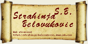 Strahinja Belovuković vizit kartica